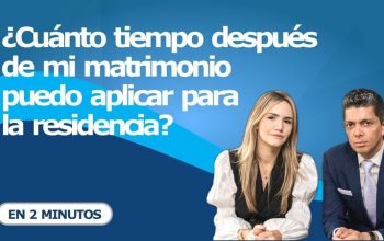 ¿Cuánto tiempo después de mi matrimonio puedo aplicar para la residencia?